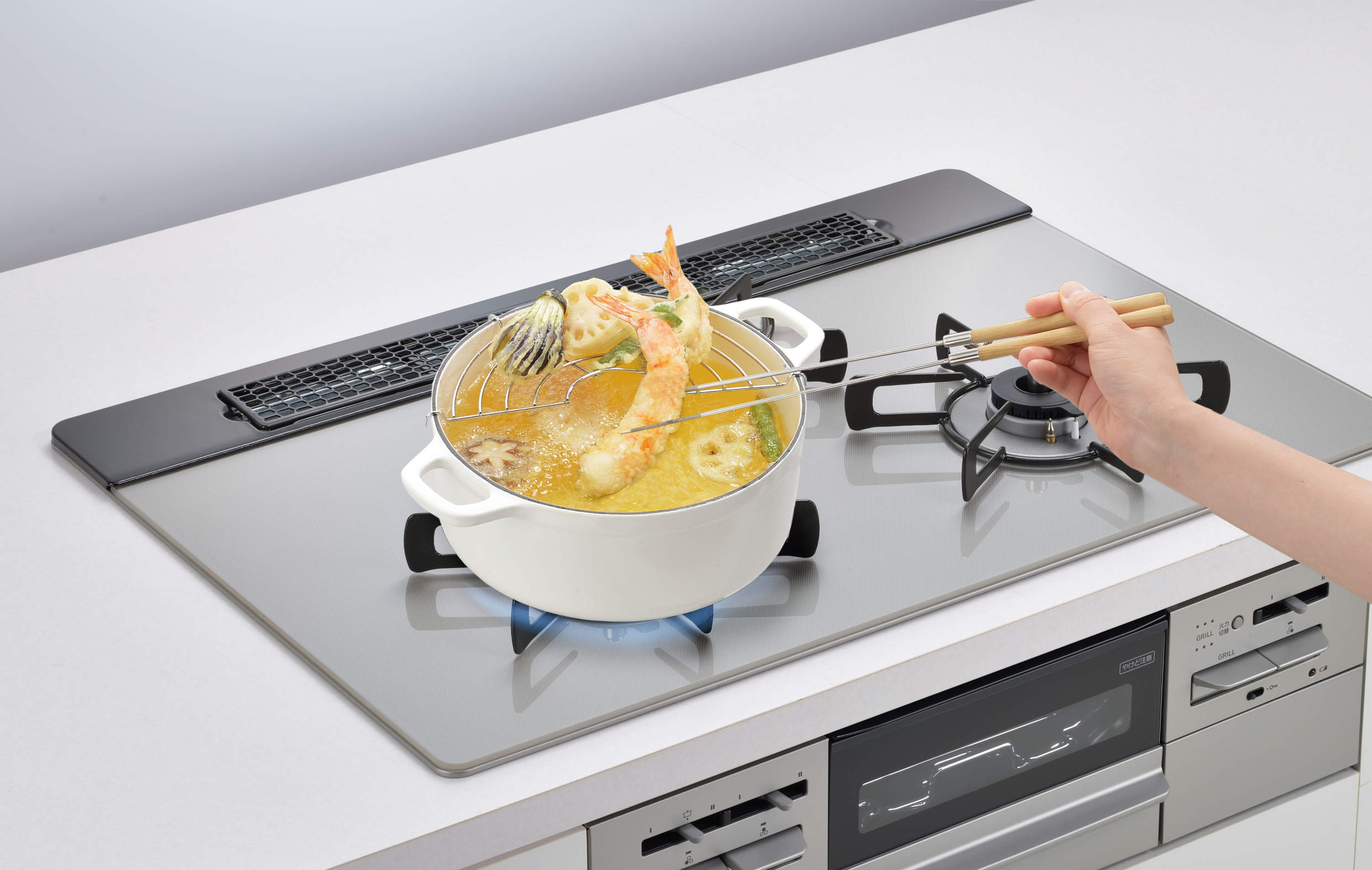 π###リンナイ ガスビルトインコンロシルキーシルバー Mytone(マイトーン) ガラストップ 標準幅60cm レンジフード連動〔HE〕 π###▽リンナイ ガスビルトインコンロガラストップ シルキーシルバー